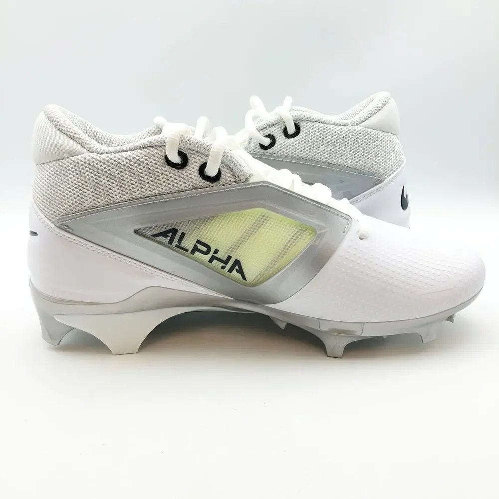 Nike Mens Alpha Menace 4 Pro Molded Football Cleats Size 11.5 White Black NWOB